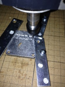 I only had a ballnose endmill (my engraving V-Bit hadn't come in the mail yet), so the letters are a bit less clear than I had hoped, but it gets the message across.