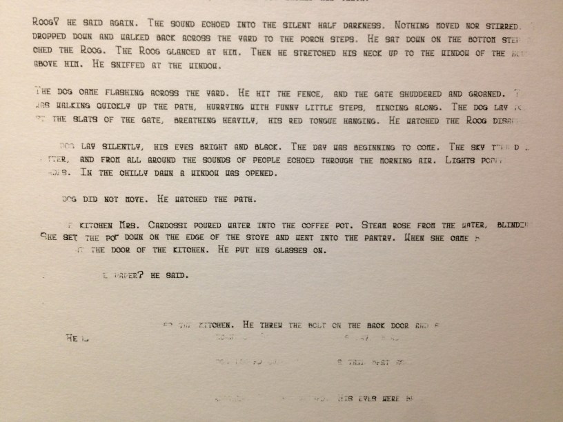 Z Axis issues—the page is slightly bowed, and slopes off towards the edge that is clamped.