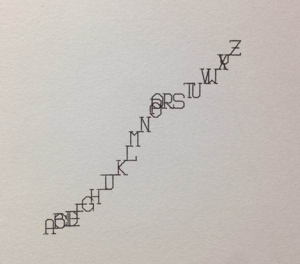 First full alphabet write. Ignore the homing error after each letter—they all worked!